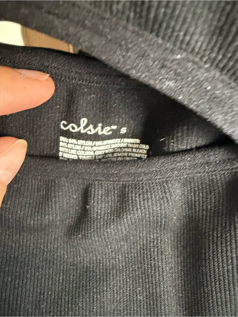 Colsie Black Ribbed Top - Picture 2 of 2